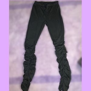 Black Stacked Leggings w Drawstrings 🖤🥞